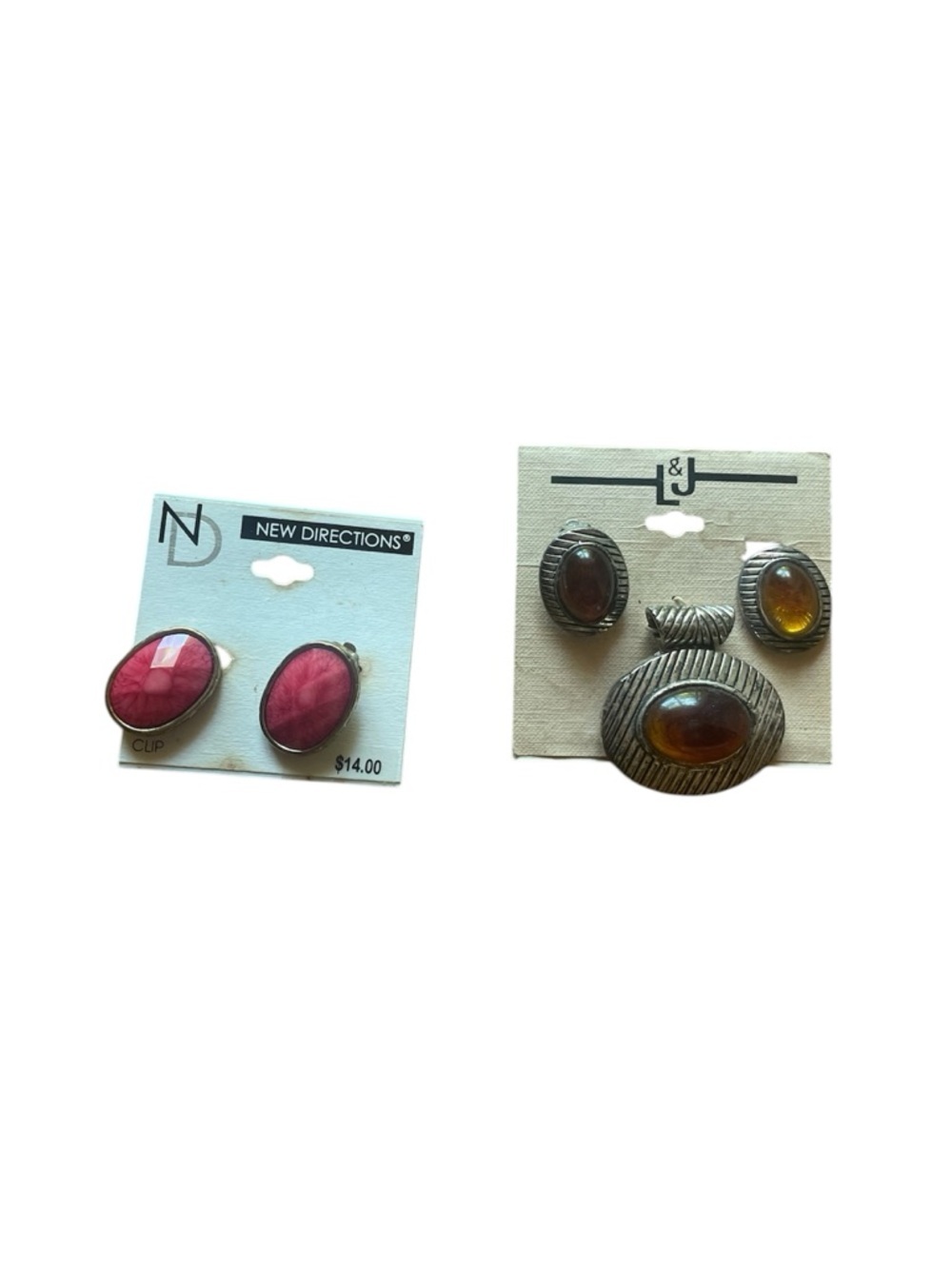 NWT Vintage Costume bundle of Jewelry clip on earring set